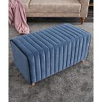 Favora Mabel Puf - Mavi - 80 x 40