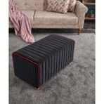 Favora Mabel Puf - Siyah - 80 x 40
