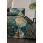 Favora Maison Liora %100 Pamuk Saten Çift Kişilik Nevresim Takımı - Petr - Petrol - 200 x 220 cm