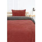 Favora Merinos Kiremit Fitilli Peluş Çift Kişilik Nevresim Takımı