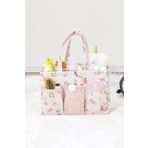 FAVORA Modern Bebek Bakım Çantası - 7 Bölmeli, Katlanabilir, Fonksiyonel Baby Bakım Çantası Pembe
