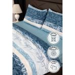 Favora Natura Lastikli Çarşaflı Çift Kişilik Nevresim Takımı - Mavi - 200 x 220 cm