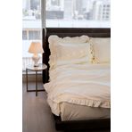 Favora Naturis Krem Premium %100 Pamuk Fırfırlı Çift Kişilik Nevresim Takımı