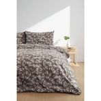 Favora Noven Lastikli Çarşaflı Çift Kişilik Nevresim Takımı - Kahverengi - 200 x 220 cm