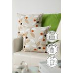 Favora Olivya 42x42 Kiremit Keten Punch Nakışlı 2'li Kırlent Kılıfı