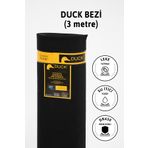 Favora Premier 3 mt Siyah Metrelik Duck Keten Su İtici Bez Kumaş