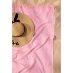 FAVORA Trend%100 Pamuk Kabartmalı Plaj Havlusu - Pembe - 70 x 145 cm - F1718