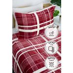 Favora Woolly Bordo 2 Parça Tek Kişilik Battaniye Yatak Örtüsü Seti