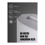 FAVORA%100 Pamuk 46 Tel Amerikan Bezi Ham Bez Punch Kumaş - Beyaz 5000X220 Cm, F2162