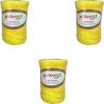 Favori İp 5000 Denye -0.8 Mm- Ambalaj Ve Paket İpi Naylon Burgulu Örgü Çamaşır İpi - Sarı - 3 Adet