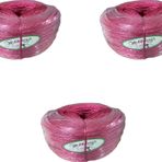 Favori İp Halat FH03 PP Naylon Burgulu Örgü Çamaşır İpi - Pembe - 100 Metre - 3 Adet