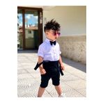 favorimkids Erkek Çocuk Siyah Kapri Gömlek Ve Papyon