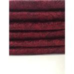 FavoriTeks Bordo Damar Desenli Koltuk Çekyat Örtüsü Kaymaz Taban Süngerli Kadife Kumaş - 170 x 210 cm