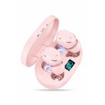 Favors Dots E6s Bluetooth Kulaklık Hd Ses Extra Bass Yüksek Mikrofon Kalitesi Pembe Uyumlu