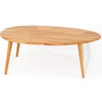 Faw Decor Asimetrik Masif Ahşap Orta Sehpa Ve 2'Li Zigon / 3'Lü Zigon Sehpa Set, Modern Masif - Naturel - Naturel Orta