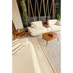 Faw Decor Fawdecor Asimetrik Masif Ahşap Doğal 4 Ayaklı Modern İskandinav Tarzı Orta Sehpa ve 3'lü Zigon Sehpa Seti - Ceviz