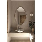 Faw Decor Modern Dekoratif Ahşap Çerçeveli Duvar Aynası - Gümüş - 118x76