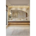 Fawdecor Premium Ahşap Çerçeveli Asimetrik Banyo Salon Duvar Aynası - Modern Şık Tasarım