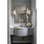 Fawdecor Premium Şık Ahşap Çerçeveli Asimetrik Ayna Ev Dekoru Estetik Duvar Aynası Banyo Aynası