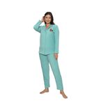 Fawn 1601 Boydan Düğmeli Polar Kumaşlı Kışlık Kadın Pijama Takımı