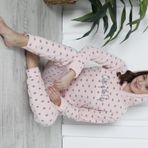 Fawn 3903 Peluş Welsoft Polar Kışlık Kapşonlu Kadın Pijama Takımı