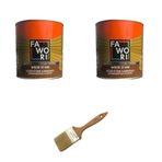Fawori Wood Stain Koyu Meşe 2,5 lt 3'lü Vernikli Ahşap Koruyucu