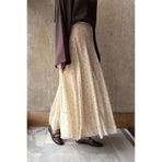 Faya Boutique Aura Butteryellow Vual Keten Puantiye Etek