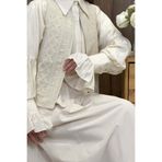 Faya Boutique Krem İşlemeli Wisteria Yelek