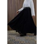 Faya Boutique Siyah Ceinture Kemerli Keten Etek