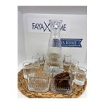 FAYA HOME Paşabahçe Elysia Kristal 6 Kişilik Cam Zemzem Takımı 9 Parça