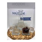 FAYA HOME Paşabahçe Timeless Kristal 6 Kişilik Cam Zemzem Takımı 9 Parça