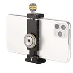 FAYEEGIN Metal Telefon Kelepçesi Tripod Montaj Adaptörü - Akıllı Telefon Klipsi iPhone Montaj Tutucu Braket Soğuk Ayakkabı ve Arca Swiss Hızlı Çıkarma Plakası ile Uyumlu iPhone 13 12 11 Pro X Max, 8 Plus, Samsung Galaxy