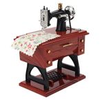 Fayemint Dikiş makinesi müzik kutusu, vintage müzik kutusu, el kranklı müzik müzik müzik kutusu, hediye yaratıcı müzik kutusu, ofis dekorasyonu için, doğum günü hediyesi olarak