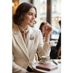 Fayra Accessorıes İnci Kuğu Motif Broş