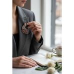 Fayra Accessorıes İnci Tavuskuşu Motif Broş