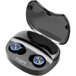 Fayshow Mini Sweatprooth Bluetooth Kulaklık 2000mah Kutusu Kulaklıklar Müzik Kulaklıklar Mic Siyah (Yurt Dışından)