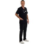 Fbc Tekstil V Yaka Doktor Önlüğü Eczacı Önlüğü Laborant Önlüğü Hemşire Önlüğü Estetisyen Önlüğü Siyah Kısa Kol Erkek Önlük - Bej