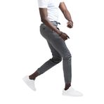 FBI Jeans Dar Ve Lastikli Paça Beli İplikli Kanvas Kumaş Slimfit Jogger Pantolon ANTRASİT 34