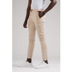 FBI Jeans Dar Ve Lastikli Paça Beli İplikli Kanvas Kumaş Slimfit Jogger Pantolon KREM 28