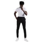 FBI Jeans Dar Ve Lastikli Paça Beli İplikli Kanvas Kumaş Slimfit Jogger Pantolon SİYAH 33