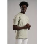 FBI Yarım Oversize (Hafif Bol Kesim) Bisiklet Yaka Cepli Pamuklu T-shirt Mint L