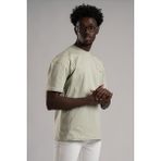 Fbı Yarım Oversize (Hafif Bol Kesim) Bisiklet Yaka Cepli Pamuklu T-Shirt - Mint