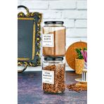 FBZhome 2li Filtre Kahve & Türk Kahvesi Saklama Kabı 850 Ml Cam Kavanoz