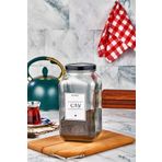 FBZhome Dekoratif Mutfak Düzenleyici Çay Kavanozu 3000 Ml Cam Saklama Kabı