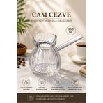 FBZhome Isıya Dayanıklı Cam Cezve Şeritli Boroksilikat Cezve Kahve Demleme