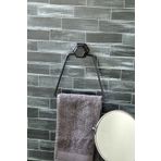 FBZhome Yapışkanlı Üçgen Siyah Metal Havluluk Askısı Banyo Düzenleyici