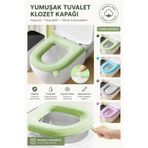 FBZhome Yıkanabilir Bükülebilir Tuvalet Klozet Kapağı Süngeri Pratik Su Geçirmez Klozet Kılıfı Minderi