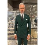 Fc Plus Çıtçıtlı Kruvaze Takım Elbise - Yeşil - 46