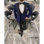 Fc Plus Damatlık Yelekli Takım Elbise - Lacivert - 6 Drop - 48