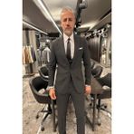 Fc Plus Düz Yelekli Füme Takım Elbise - 50